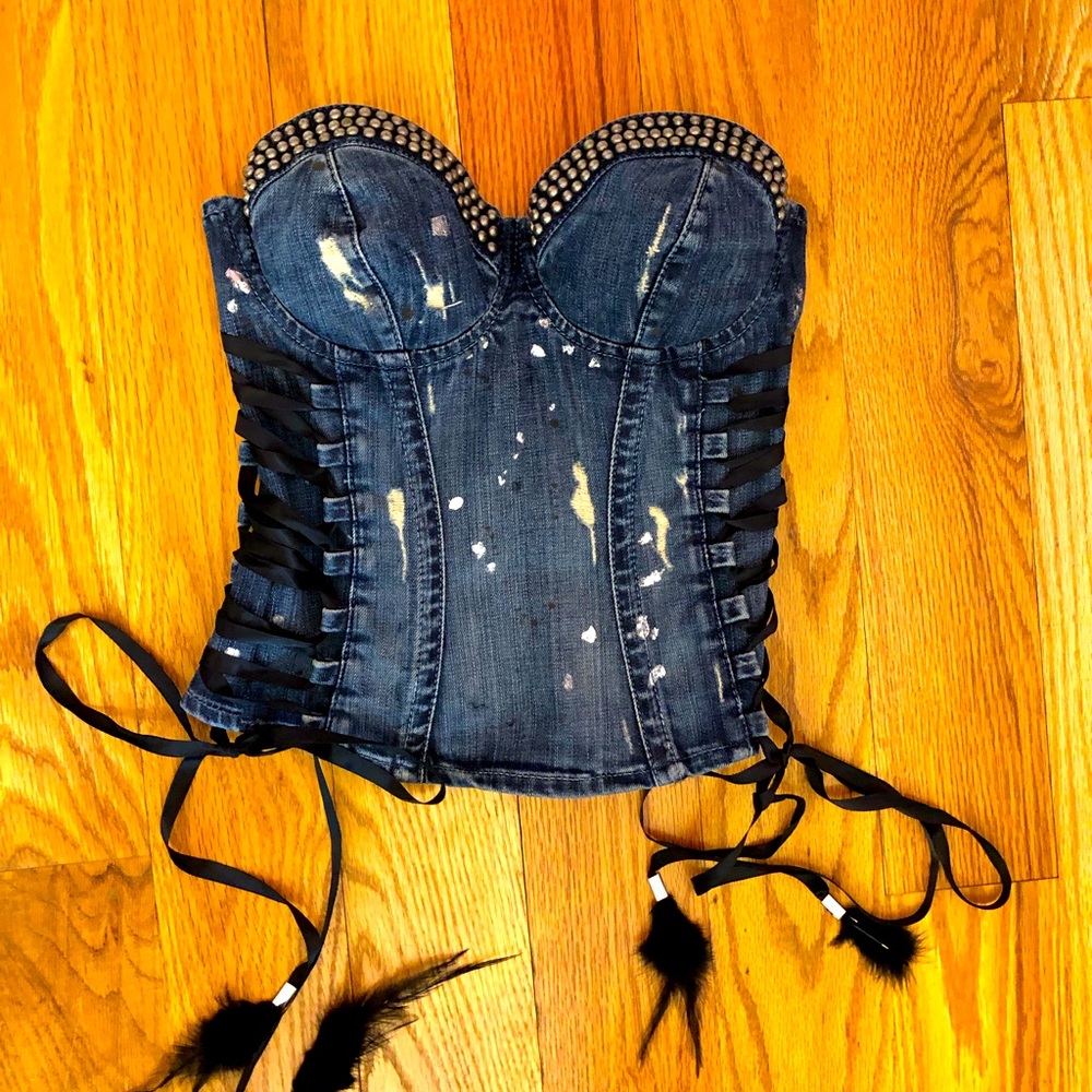 Denim bustier! Special addition! One of a kind !